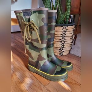 J Crew Camo Rain Boots
